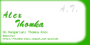 alex thomka business card